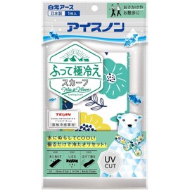 Hakugen Earth Icenon Ultra Cooling Scarf, Shake to Activate, Nordic Flowers, 1 Piece, Cool Touch
