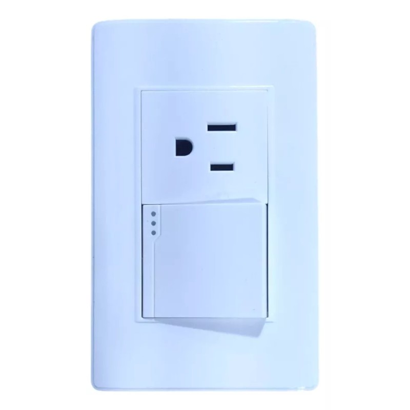 CL Apagador Con Contacto Interruptor Reforzado Placa White