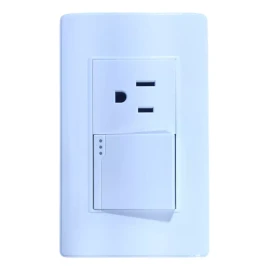 CL Apagador Con Contacto Interruptor Reforzado Placa White