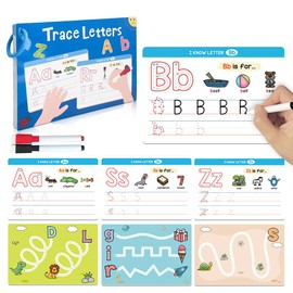 Lachilly Alphabet Dry Erase Flashcards – Handwriting Practice Learning Tracing ABC Flash Cards for Preschool Pre Kindergarten Toddlers Age 3-5 – Fun and Interactive Educational Tool