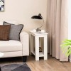 Costway 2-Tier Living Room Compact Modern Wooden Side Sofa Table