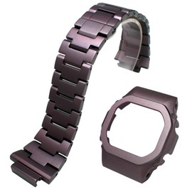 Metal Watchband With Watch Case For Casio For G-shock DW-5600 GW-B5600 GB-5600 GWX-5600 DW-5000 DW-5025 DW-5030 DW-5035 GW-5000 GW-5035 Men's Bracelet Strap Band With Watch Bezel Lightweight Aluminum