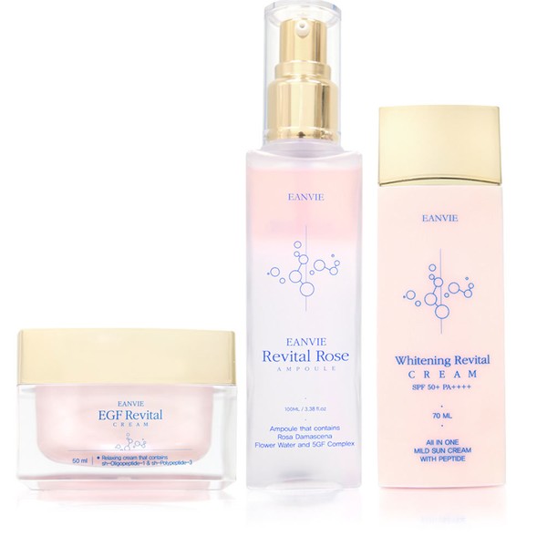 Envy Revital Whitening 3-piece set (ampoule moisturizing cream and sunscreen)