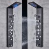 ELLO&ALLO Led Shower Panel Tower System Faucet 5-Function Rainfall Waterfall