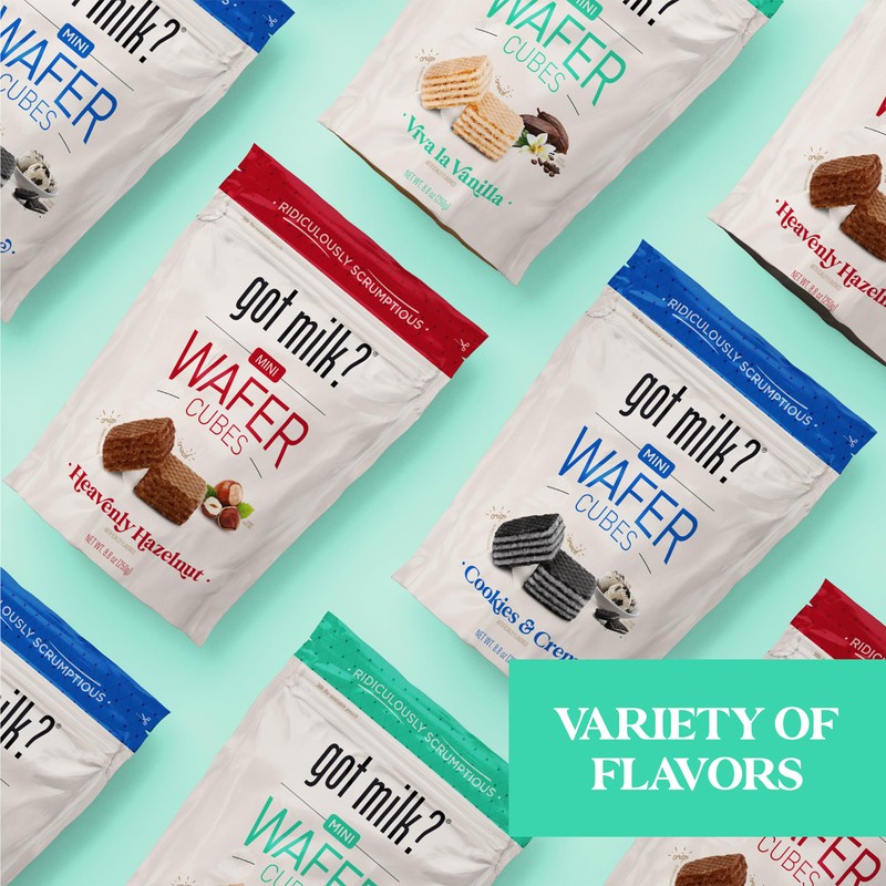 got milk? Very Vanilla Wafer Cubes, Delicious Wafer Squares for