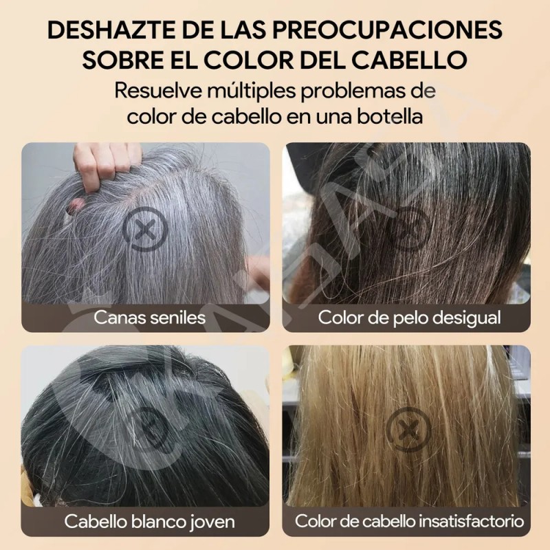 Kaisasa Shampoo Con Tinte Cubre Canas Con Aceite De Argán