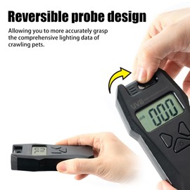 UV Index Meter, Digital Reptiles UVB Tester with Reversible Probe and Data Logging Function for Ultraviolet Light with a Wavelength of 240 nm to 370 nm