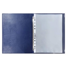 Idena 20105 – Certificate Ring Binder DIN A4, 10 Pockets, Blue, Pack of 1