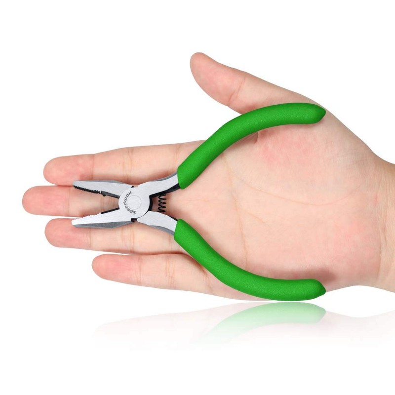 SPEEDWOX Mini Lineman's Pliers with Wire Cutter 4-1/2 Inches Multi