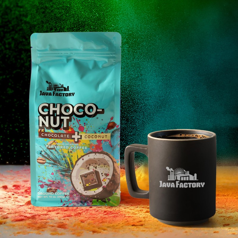 Java Factory Choconut Flavored Ground Coffee Bag – Chocolate and
