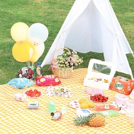 Waterproof mat (150x200) Camping emotional mat check Yellow