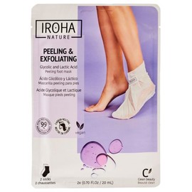 Iroha Nature Glycolic and Lactic Acid Peeling Foot Mask 2 x 20ml