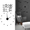 Innovative DIY Wall Clock Stylish Mirror Surface Sticker Clock Modern