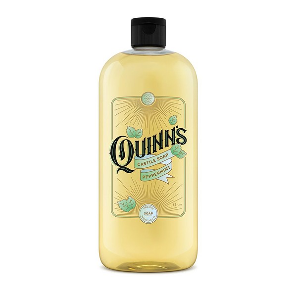 Quinn’s Pure Castile Organic Liquid Soap, 32 ounce (Peppermint)