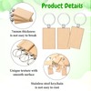50Pcs Wood Keychain Blank, Unfinished Laser Engraving Blanks
