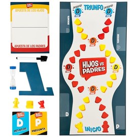 Spin Master Hijos vs Padres, Juego clásico de Preguntas para Toda la Familia, Hijos vs Padres para niños a Partir de 6 años
