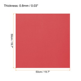 Rebower 5Pcs Foam Sheets Crafts Foam Arts Paper 20 x 20 x 1/32 Inch [for Crafts Project, Scrapbooking, DIY, Party Handicraft, Costumes]-50cm x 50cm x 0.8mm / Red