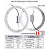 Zhairdalstar 24W LED Flush Mount Ceiling Fan Ring Light Kit