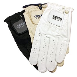 Wolff 3-Pack Mens Leather Golf Gloves Worn on Left Hand XXX-Large