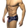 MIZOK Men's American Flag Swimwear Bikini Swim Trunk Surf Triangle