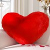 Yhoelata Heart Cushion, Rose Red Heart-Shaped Cushion, Cuddly Cushion, Love