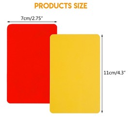 Friencity Football Referee Card Sets, Warning Referee Red and Yellow Cards with Wallet Score Sheets, Pencil Accessories, 2 Packs