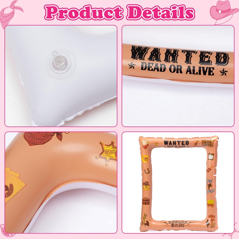 E1mity Wild West Party Photo Booth Props Selfie Frame Party