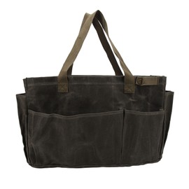 Canvas Pot Bag Waterproof Wearproof Large Capacity Comfortable Grip Canvas Bag for Camping OD Green