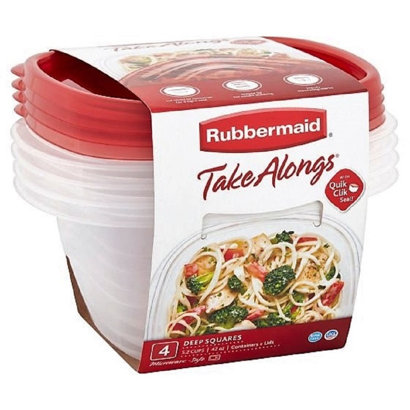 4-Piece Square Food Storage Container