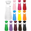 IAGBIBUI Kids Apron and Chef Hat Set, 24 Pieces Boys