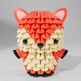 Tricofun Creative Soft Building Blocks, Cute Animal kit Assembling Building Toys Gifts for Kids and 6+ Interactive Building Toy for Kids, Boys, and Girls (1104-FOX)