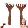 2PCS Head Massager Scalp,Wooden Head Scratcher for Stress Relief &