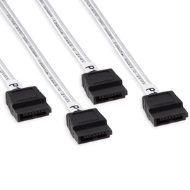 10Gtek® 6G Internal Mini SAS 36-Pin SFF-8087(Host) Male to 4x SATA Target 7-Pin Female Fan-Out Cable, Right Angle to Straight, 0.5 Metre (1.65 ft)