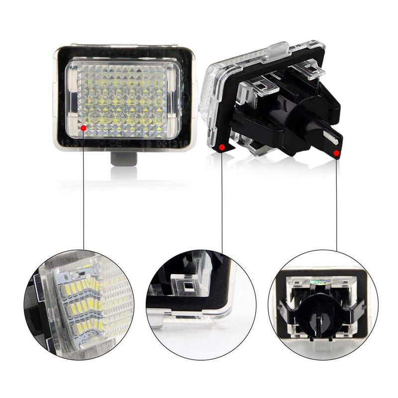 FOLGEMIR Top LED Number Plate Light, Number Plate 6000 K,