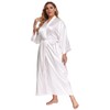 feslieacc Women's Plus Size Long Satin Robes Plus Size Long