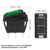 X AUTOHAUX Interior AC 250V/20A LED Rocker Switch On-Off 3