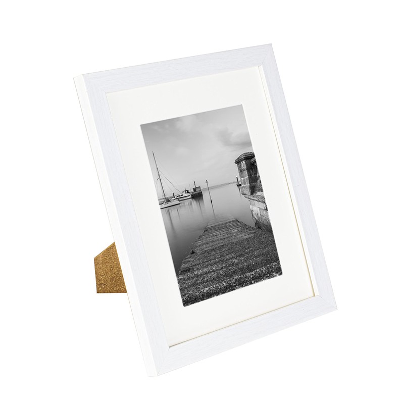 Clay Roberts Photo Picture Frame 8x10, White, Freestanding and Wall