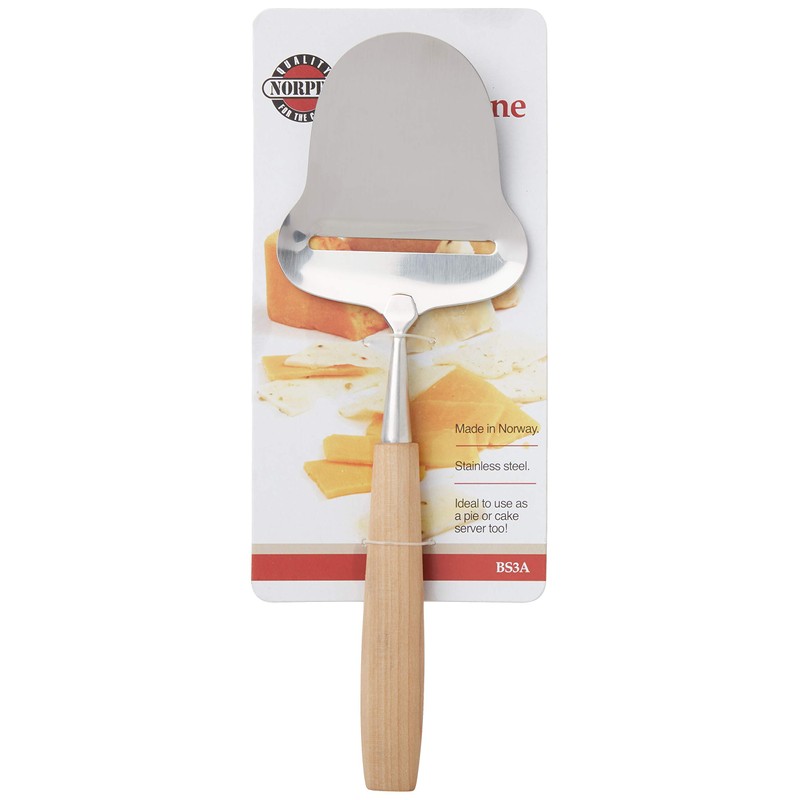 Norpro Stainless Steel Cheese Plane Slicer with Wooden Handle, Silver