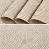 Aiyraa 6-Piece Round Table Placemats & Coaster Set Beige, Cotton