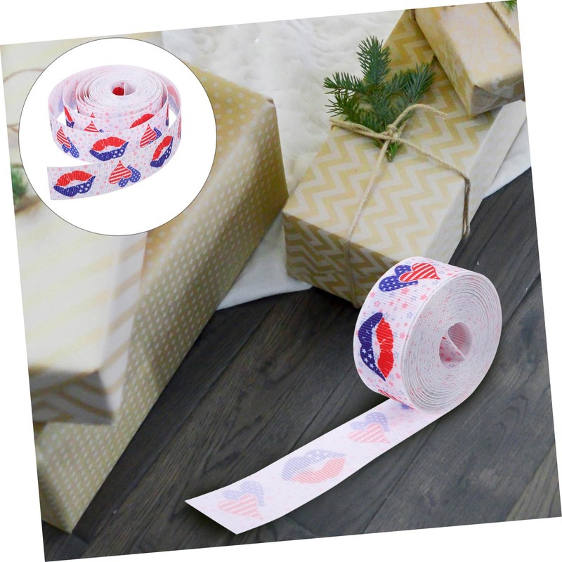KONTONTY 1 Roll Independence Day Ribbon Yards Wide Festive Wrapping