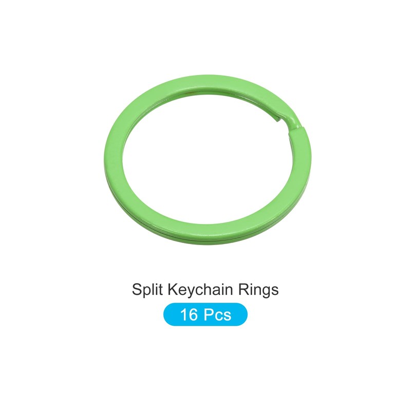 METALLIXITY Split Keychain Rings (30mm/1.2inch) 24 Pcs, Round Flat Key