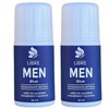 Desodorante Natural Hombre Roll On Blue 60ml 2 Pza
