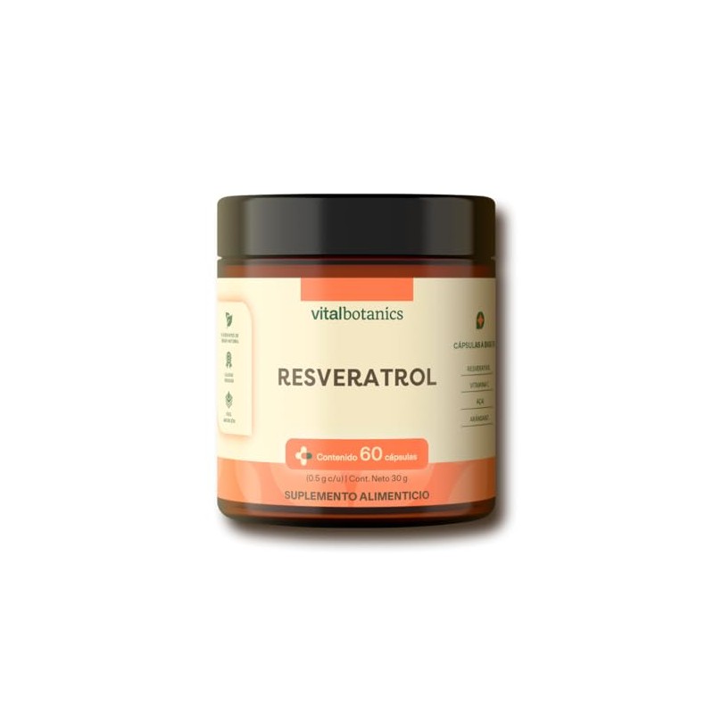 Resveratrol Acai Suplemento Multivitaminico Vitamina Arandano Acaí Capsulas Meses Vitalbotanics
