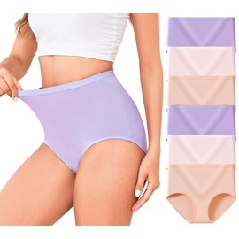Womens Underwear Pack,C Section High Waisted Tummy Control Moisture-Wicking Brief Underwear,No Show Seamless Panties 6Packs