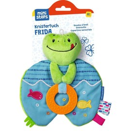 Ravensburger ministeps 4574 Crinkle Cloth Frida Comforter with Teething Ring and Crinkle Sound, Baby Toy from 0 Months