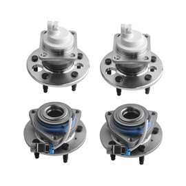 PM Auto Set of 4 Front-Rear Wheel Hub Bearing Assembly Replacement For 1998-2002 Oldsmobile Intrigue V6 513179 512357
