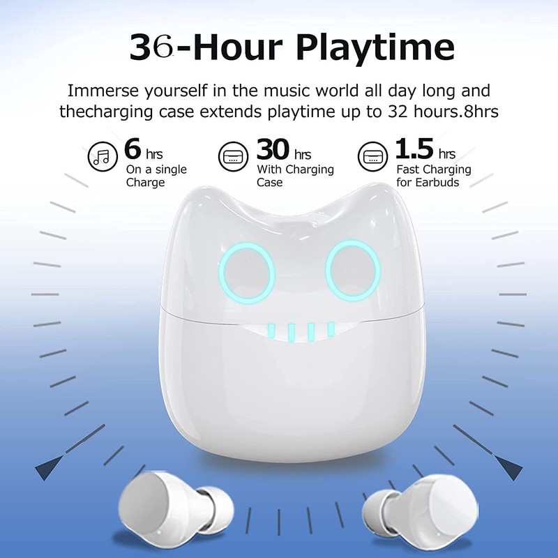 AMAFACE Wireless Earbuds, Bluetooth Headset with Cute Charging Case, Bluetooth