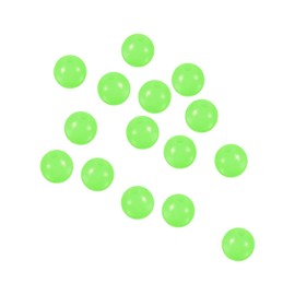 PATIKIL 8mm Glow Fishing Beads, 200Pcs Soft Plastic Round Rubber Luminous Fishing Bait Eggs Rig Bead Tackle Lures Accessories with Storage Box, Green