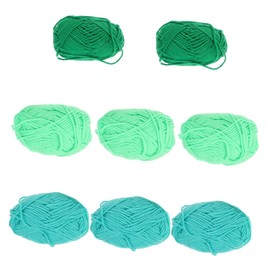 OHPHCALL 1set Milk Cotton Yarn Fabric Fluffy Hand Cotton Yarn for Knitting Bulky Crochet Yarn Cotton Chunky Cotton Yarn for Beginners Knitting Yarn Colorful Yarn Green Random Color 8roll
