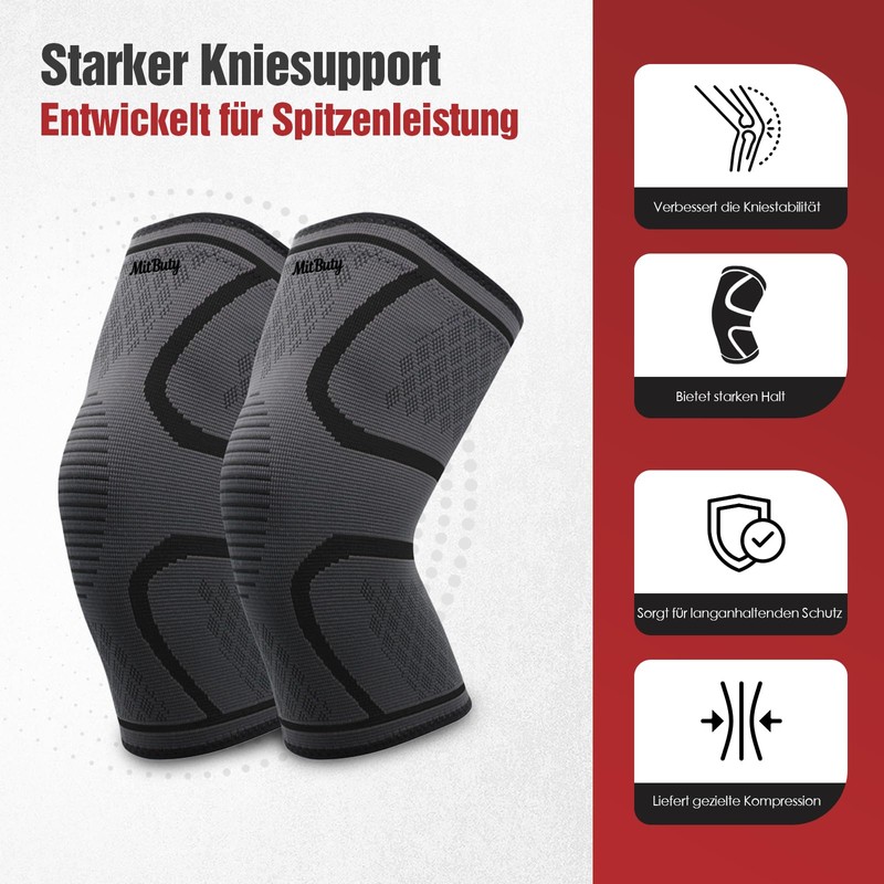 MitButy Knee Brace for Men and Women, 2 Pack Bandage